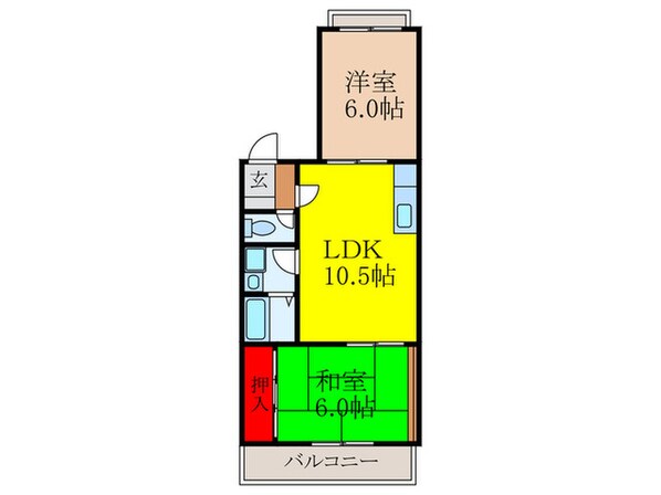 パーマリィヒルハイツ２ｎｄの物件間取画像